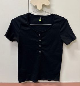 Classic Black Henley Top