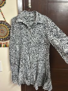 Black & White Printed Dress