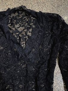 🐈‍⬛Savana Black Lace  Sleeve  Dress