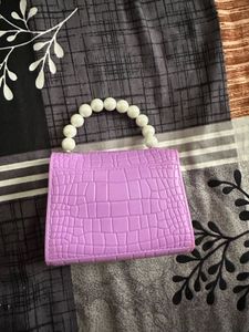 Lilac Croc Mini Bag