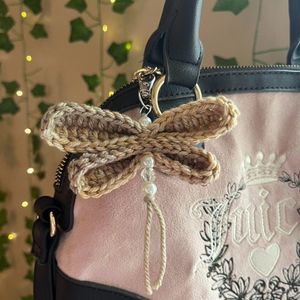Crocheted dragonfly bag Charm