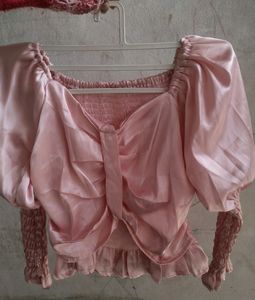 Light Pink Satin Top