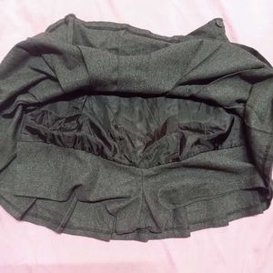 Grey Pleated Mini Skirt (built in shorts)