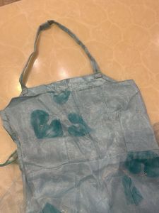 Strapless Baby Blue Embellished Dress