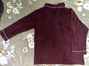 Burgundy Pajama Top