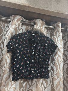 Black floral top