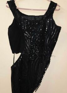 Stunning Black party wear dress for girls,  3 piec