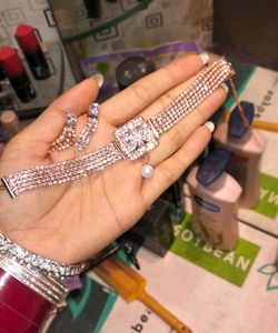Stunning Rose Gold Choker &amp; Earring Set