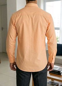 Men's Classic Peach Long Sleeve Shirt