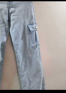 Sky Blue Cargo Jeans