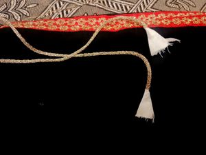 Black Kurta with intricate gold and red