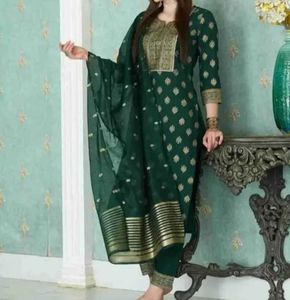 Elegant Green Kurta Set with Dupatta