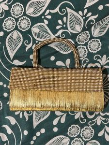 Gold Rhinestone Clutch