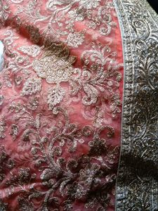 Embroidered Pink Saree