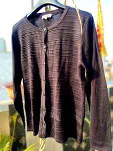 Elegant Black Cardigan Sweater