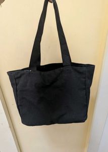 Classic Black Canvas Tote Bag