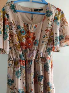 Chic Floral Print Tiered Dress