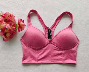 Pink Athletic Crop Top