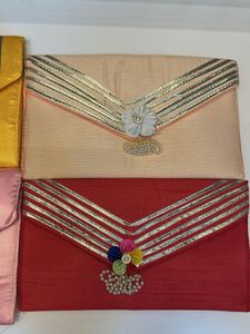 4 Combo- Elegant Embroidered Clutches (Set)
