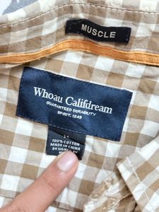 Men's Brown Gingham Checkered Shirt