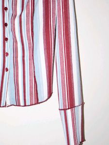 Striped Button-Up Shirt