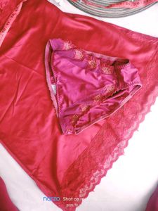 Red Satin Nighty Set