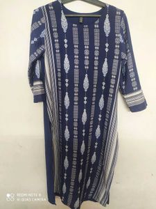 Elegant Blue Printed Kurti