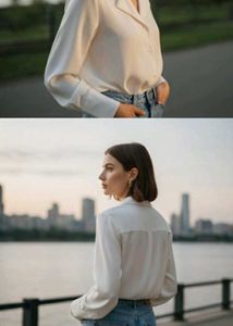 Elegant White Button-Down Blouse