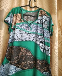 Jersey Printed Nighty.