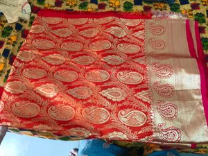 Elegant Red Banarasi Silk Saree