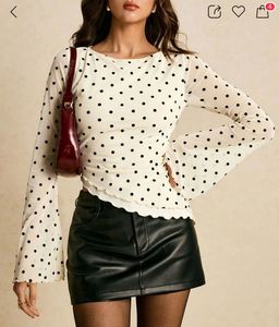 Sheer Polka Dot Blouse