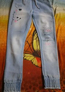 Cute Embroidered Jeans for Girls