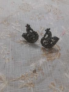 4 set of Oxidised Mirror Jhumka Earrings