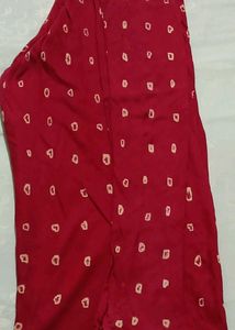 Red Bandhani Chudidar