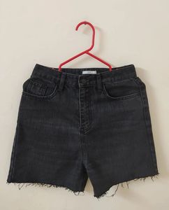 high waist denim short