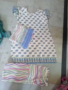 Printed Cotton Kurta Set with Dupatta