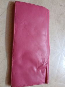 Pink Genuine Leather Wallet