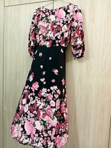 Floral Print Maxi Dress with Slit(NEW)