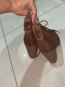 Brown Heeled Ankle Boots