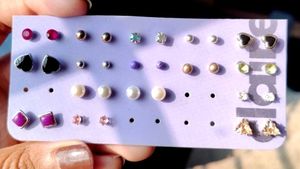 Assorted Stud Earrings Set - Multiple Styles