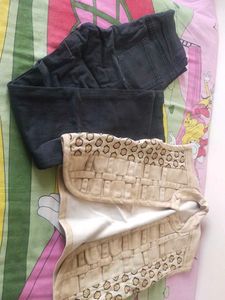 Stylish Black Jeans and cream vest
