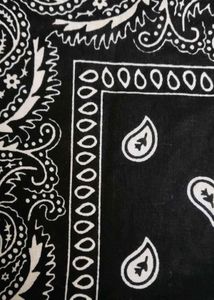 Stylish Black Paisley Bandana Headband