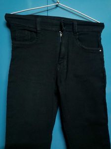 High-Waisted Black Super Skinny Denim Jeans Casual