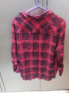 Red Plaid Flannel Shirt