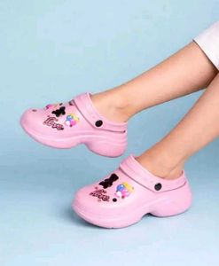 Maroon Clogs with Fun Charms Size 39,38