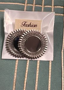 mirror work earrings, two piece combo
