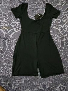 Chic Black Ruched Bodysuit Shorts