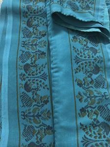 Teal Saree with Embellished Border