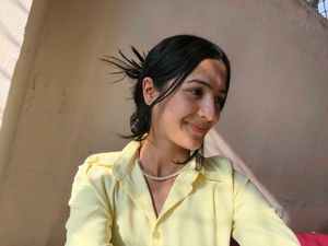 butter yellow shirt