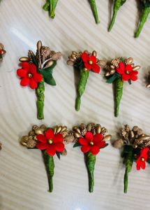 Handmade Floral Boutonnieres - Set of 35